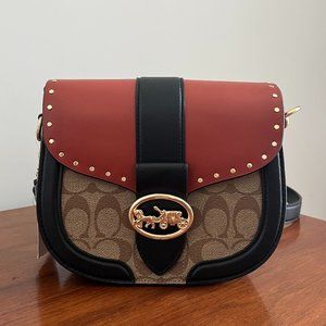 NWT Coach Georgie Saddle Bag